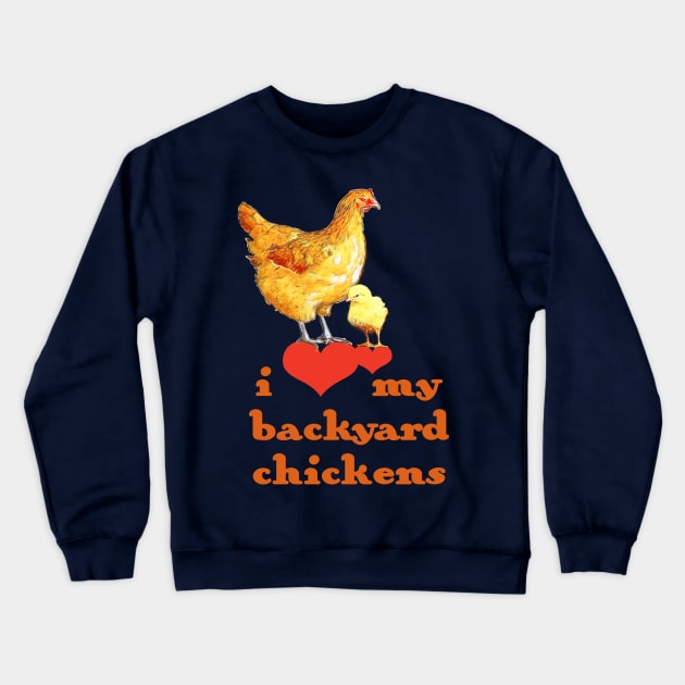 Backyard Chickens Crewneck Sweatshirt by evisionarts